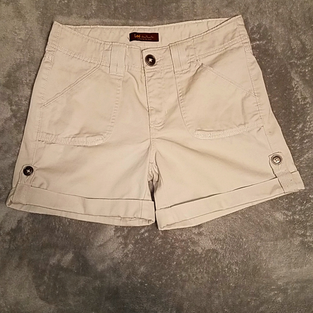 Lee One True Fit Khaki Cargo Shorts